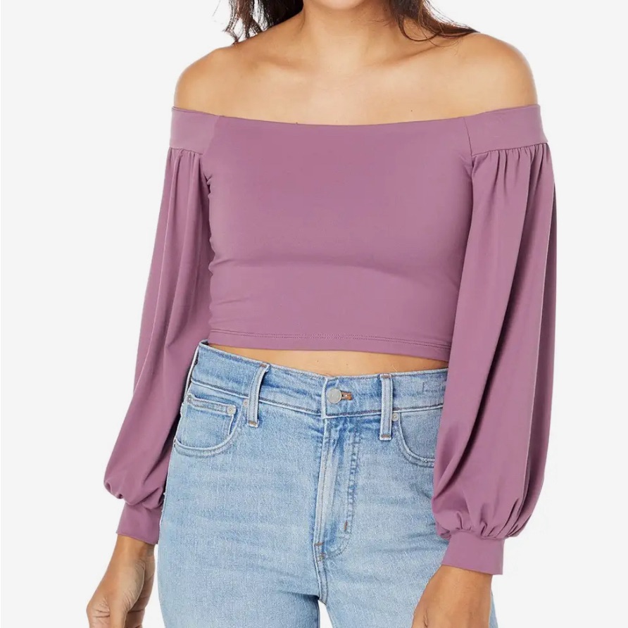 Nwt Susana Monaco Off-The-Shoulder Crop Top